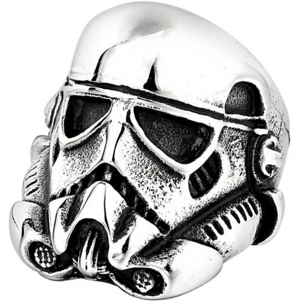 Star Wars Stormtrooper Solider Helmet Silver Ring